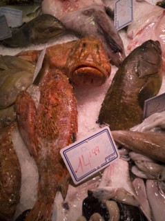 Fish at La Bouqueria, Barcelona, Spain, 2020. Creator: Ethel Davies.