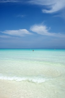 The (almost pristine) beach at Cayo Santa Maria, Cuba, Caribbean, 2024. Creator: Ethel Davies.