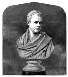 The Scott Centenary - Sir Walter Scott, from the bust by Chantrey, 1871. Creator: Unknown.