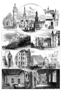 The Scott Centenary Festival: places associated with Scott's Life and Works, 1871. Creator: Unknown.