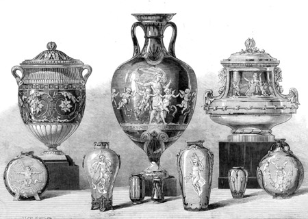 Porcelain at the International Exhibition, by Minton and Co., 1871. Creator: Unknown.
