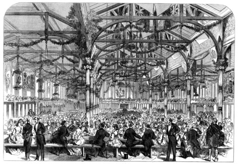 The Scott Centenary Banquet in the Corn Exchange, Grassmarket, Edinburgh, 1871. Creator: Unknown.