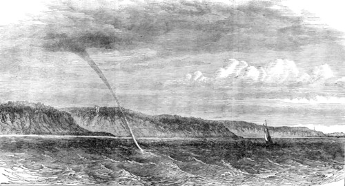 Waterspout seen between Bournemouth and Poole, 1871. Creator: Unknown.