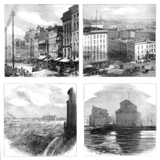 The Great Fire at Chicago: views in the city, 1871. Creator: Unknown.