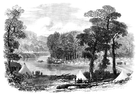 The Red River Expedition: camp at Malawin Bridge, 1871. Creator: Unknown.