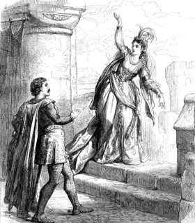 Scene from "Rebecca," at Drury-Lane Theatre, 1871. Creator: Unknown.
