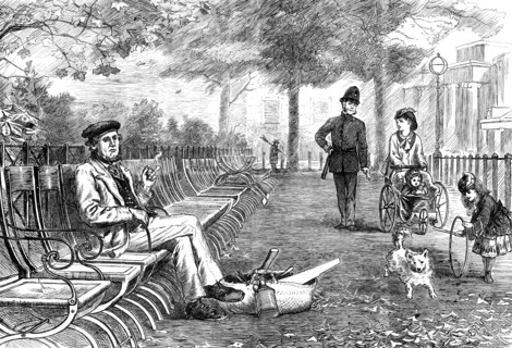 Chill October - Rotten-Row, 1871. Creator: Unknown.