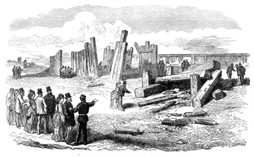 Siege Operations at Chatham: destruction of the stockade by gun-cotton and powder, 1871. Creator: Unknown.