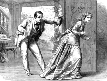 Scene from "The Woman In White," at the Olympic Theatre, 1871. Creator: Unknown.