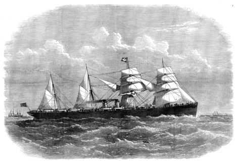 The new steam-ship Egypt, 1871. Creator: Unknown.