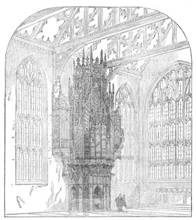 New organ for St. Mary's Church, Nottingham, 1871. Creator: Unknown.