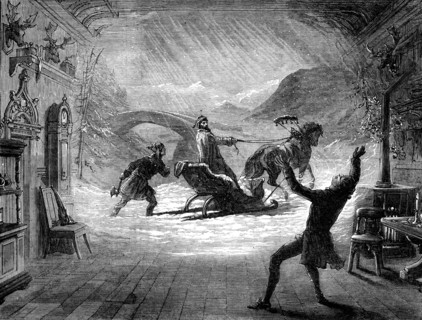 Scene from "The Bells", at the Lyceum Theatre, 1871. Creator: Unknown.