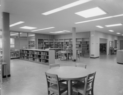 New Canaan Public Library, New Canaan, Connecticut, 1953. Creator: Gottscho-Schleisner, Inc.