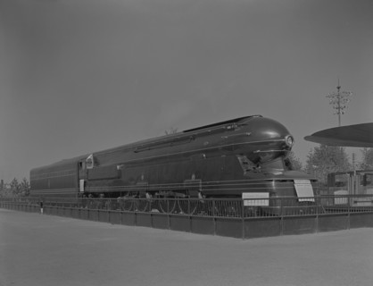 World's Fair, railroad exhibit locomotives, 1939. Creator: Gottscho-Schleisner, Inc.
