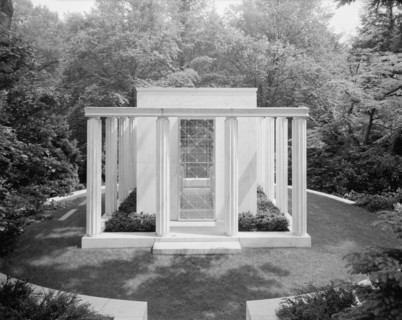 Lasker Mausoleum, Sleepy Hollow Cemetery, North Tarrytown, New York, 1956. Creator: Gottscho-Schleisner, Inc.