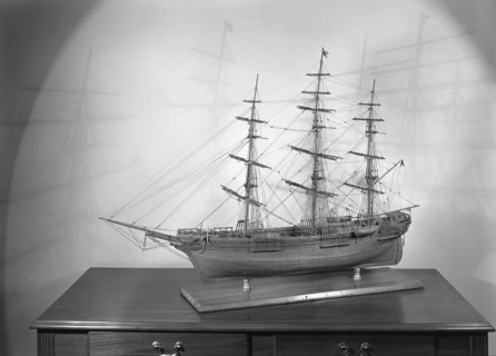 Seamen's Bank for Savings ship models, 11 E. 45th St., New York City, 1943. Creator: Gottscho-Schleisner, Inc.