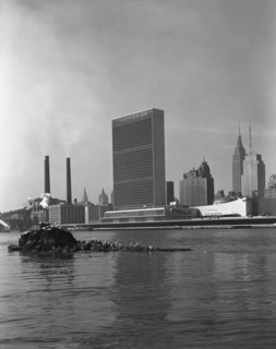 United Nations Building from Welfare Island III, 1952. Creator: Gottscho-Schleisner, Inc.