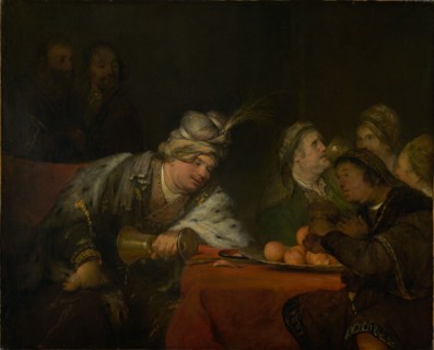 The Banquet of Ahasuerus, 1680s. Creator: Aert de Gelder.