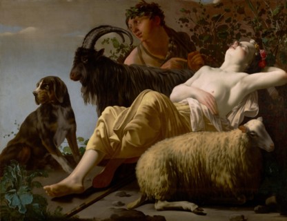 Shepherd and Sleeping Shepherdess, about 1650-1660. Creator: Reyer Jacobsz van Blommendael.