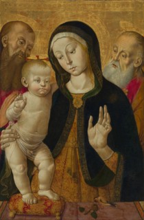 Madonna and Child with Two Hermit Saints, early 1480s. Creator: Bernardino Fungai.