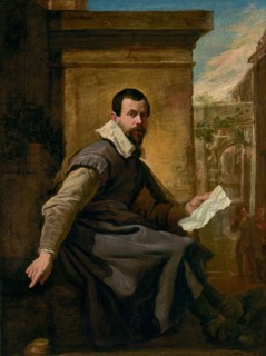 Portrait of a Man with a Sheet of Music, about 1620. Creator: Domenico Fetti.