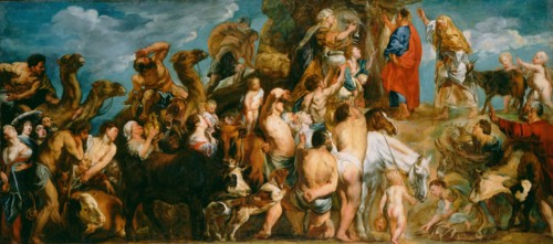 Moses Striking Water from the Rock, about 1645-1650. Creator: Jacob Jordaens.