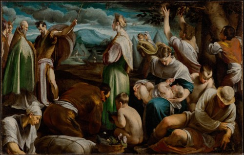 The Miracle of the Quails, 1554. Creator: Jacopo Bassano il vecchio.