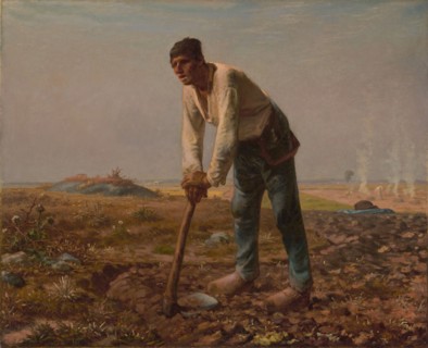 Man with a Hoe, 1860-1862. Creator: Jean Francois Millet.