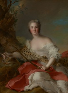 Portrait of Madame Bonnier de la Mosson as Diana (Constance-Gabrielle-Magdeleine du..., 1742. Creator: Jean-Marc Nattier.