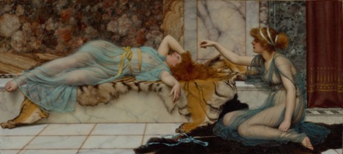 Mischief and Repose, 1895. Creator: John William Godward.