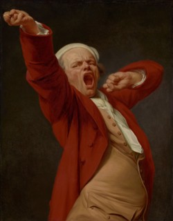 Self-Portrait, Yawning, by 1783. Creator: Joseph Ducreux.