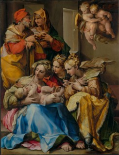 Holy Family with Saints Anne, Catherine of Alexandria, and Mary Magdalene, 1560s. Creator: Nosadella.
