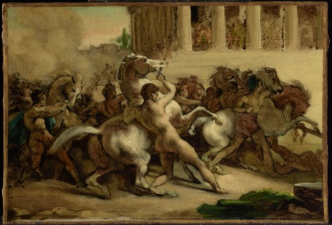 The Race of the Riderless Horses, 1817. Creator: Theodore Gericault.