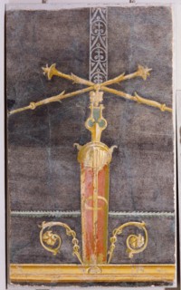 Fresco fragments (7), A.D. 50-79. Creator: Unknown.