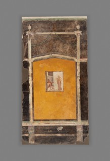 Wall Panel from a Black Ground Frescoed Room, A.D. 1-50. Creator: Unknown.
