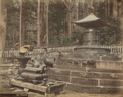 Tomb of Tokugawa Ieyasu, Nikko, about 1875-1890s. Creators: Adolfo Farsari, Tamamura Kozaburo.