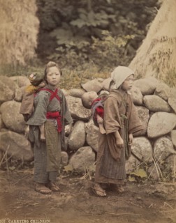 Carrying Children, about 1875-1890s. Creator: Adolfo Farsari.
