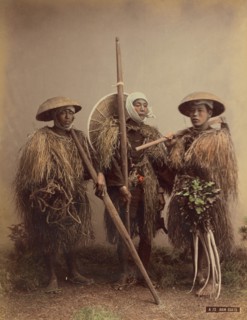 Straw Rain Coats, 1870s-1890s. Creator: Kusakabe Kimbei.