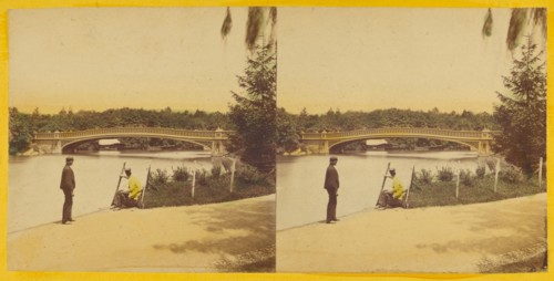 Central Park. (New York.) The Bow Bridge., about 1863-1866. Creator: Thomas C. Roche.