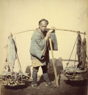 Fishmonger, 1866-1867. Creator: Felice Beato.