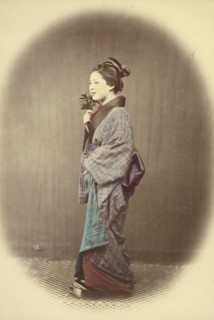 A Young Lady Coming from the Bath, 1866-1867. Creator: Felice Beato.