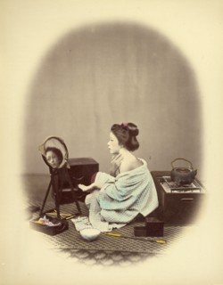 Woman Using Cosmetics, 1866-1867. Creator: Felice Beato.