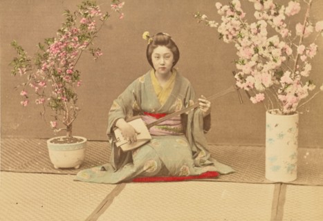 Geisha Playing Samisen, 1897. Creator: Ogawa Kazumasa.