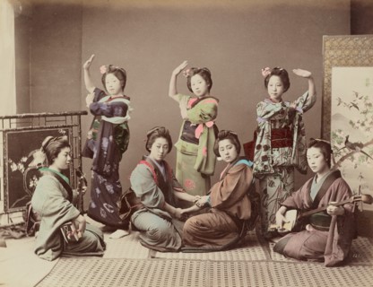 Group of Young Women, 1870s-1890s. Creator: Kusakabe Kimbei.