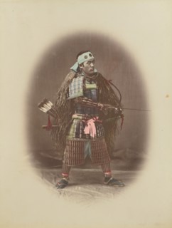 Samurai in Armour, 1870s-1890s. Creator: Kusakabe Kimbei.