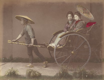 Jinrikishia, 1870s-1890s. Creator: Kusakabe Kimbei.