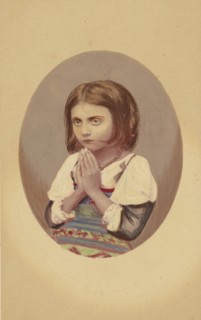 Little girl praying, about 1870. Creator: Lorenzo Suscipj.