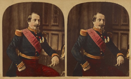 His Majesty, Napoleon III. (Charles Louis.) Emperor of the French...stereograph about 1860-1865. Creator: Mayer & Pierson.