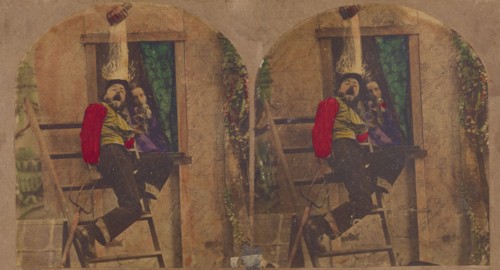 Love's ups and downs., 1860s. Creator: New York Stereoscopic Company.