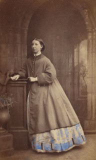 Girl standing at a dais, 1862-1864. Creator: Ross and Thompson.